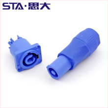 IP44 Plastic Plug Screw Blue LED screen Plug 3 pole Lockable cable connector NAC3FCA NAC3MPA-1